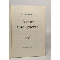 Avant une guerre