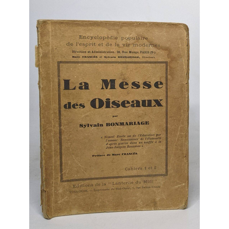 La messe des oiseaux - cahiers 1 et 2