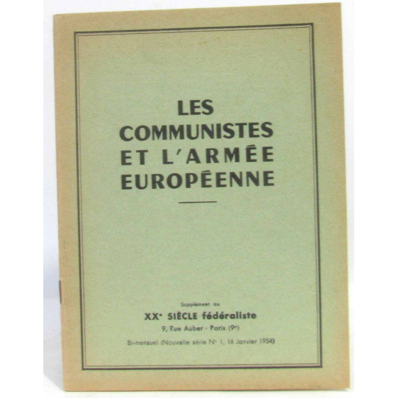Les communistes et l'armée européenne