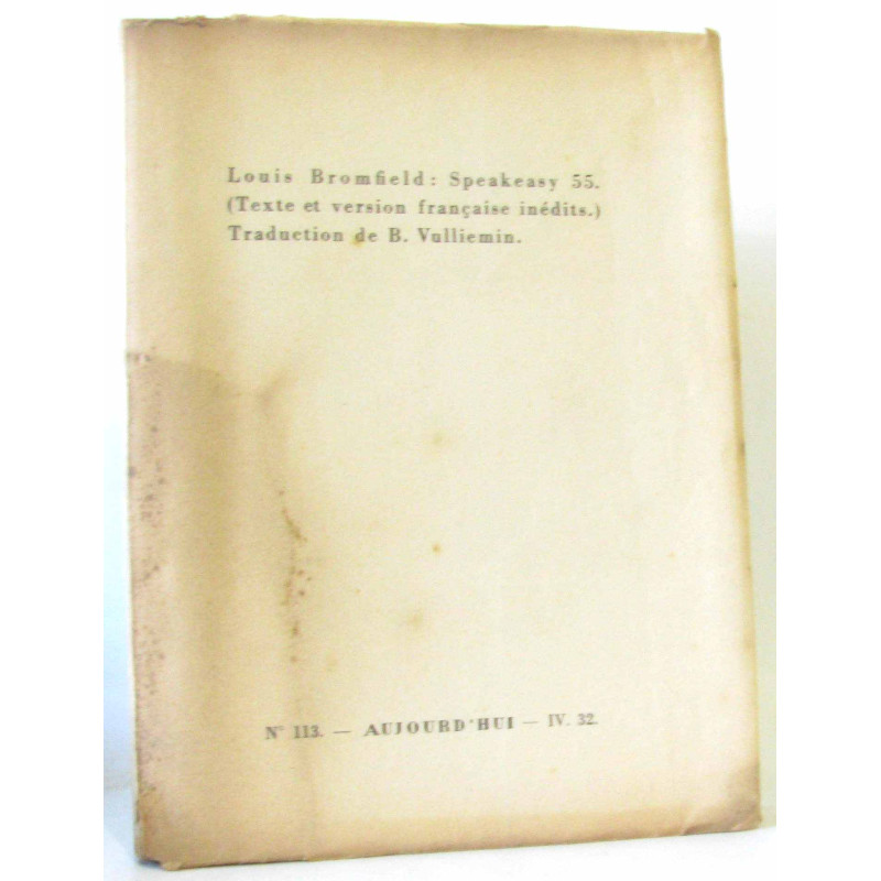 Speakeasy 55 - aujourd'hui n°113 IV 32 traduction de B. Vulliemin...