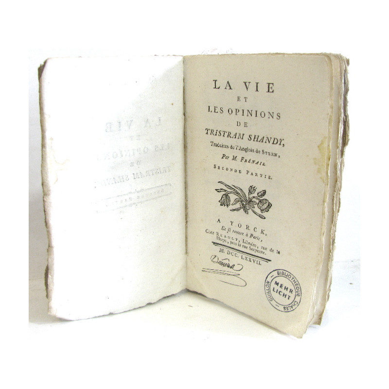 La vie et les opinions de Tristram Shandy. Seconde partie