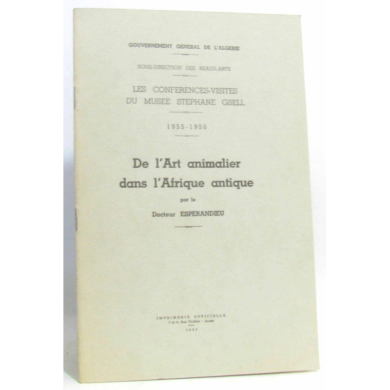 De l'art animalier dans l'Afrique antique