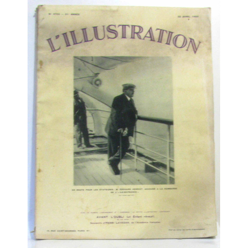 L'illustration 91e année (1933) 6 numéros non consécutifs (n°4703...