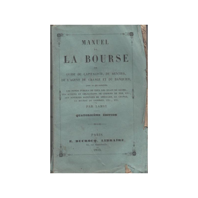 Manuel de la bourse