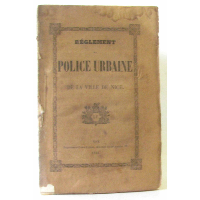 Règlement de Police urbaine de la ville de Nice