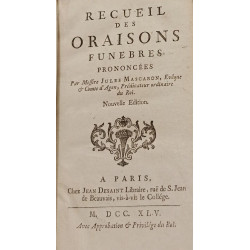 Recueil des oraisons funèbres prononcées