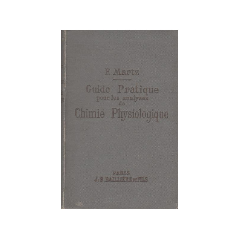 Guide pratique pour les analyses de chimie physiologie