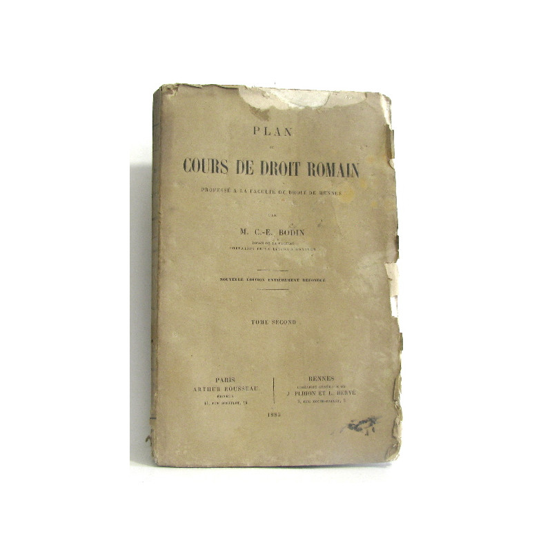 Plan du cours de droit romain
