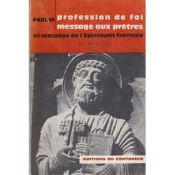 Profession de foi messaage aux prêtres