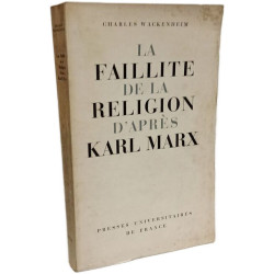 La faillite de la religion d'après Karl Marx