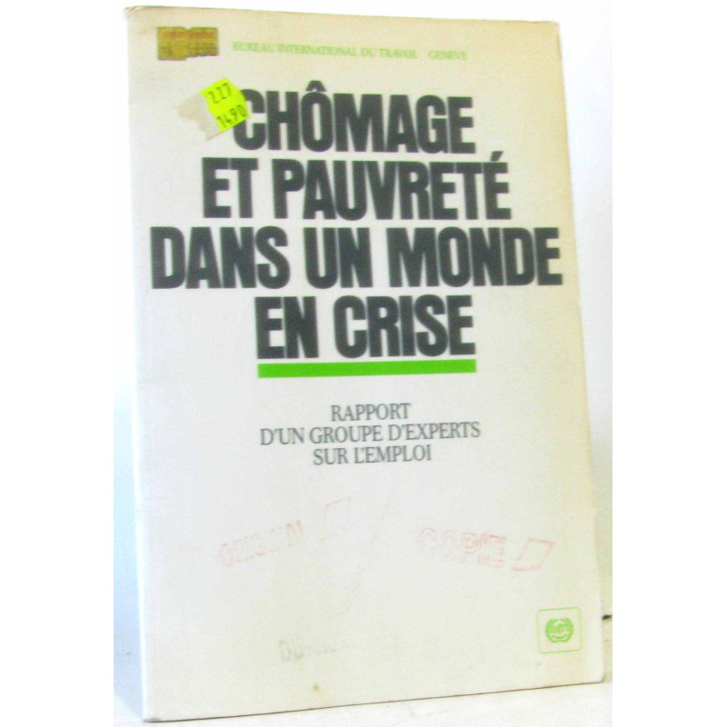 Chômage et pauvreté dans un monde en crise