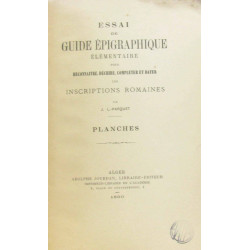 Essai de guide épigraphique élémentaire : pour reconnaître décrire...