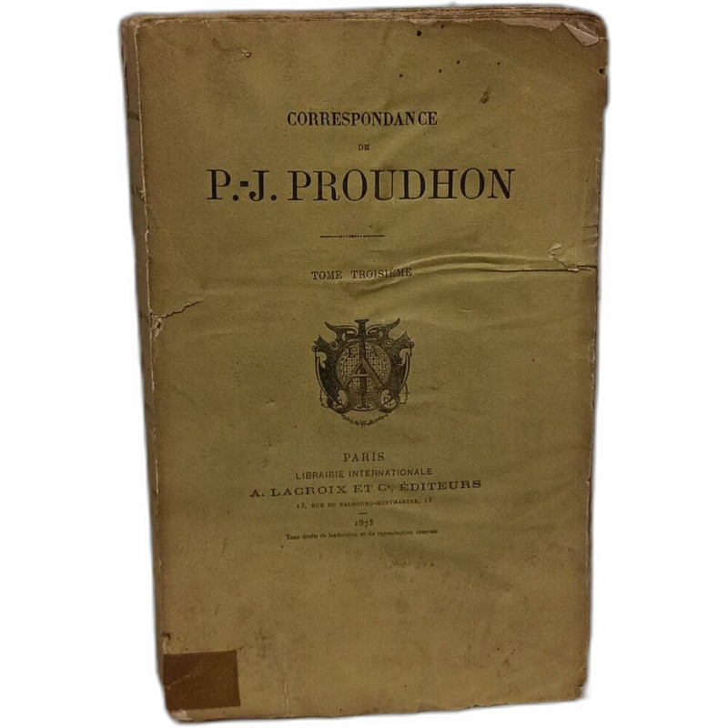 Correspondance de P.-J. Proudhon - Tome 3 a 14