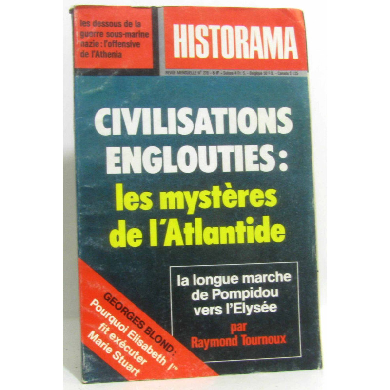 Historama n°278 civilisations englouties: les mystères de l'Atlantide