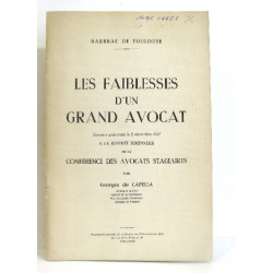 Les faiblesses d'un grand avocat. Discours prononcé le 2 décembre...