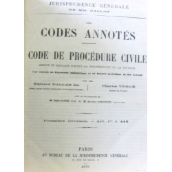 Les codes annotés code de procédure civile annoté et expliqué...