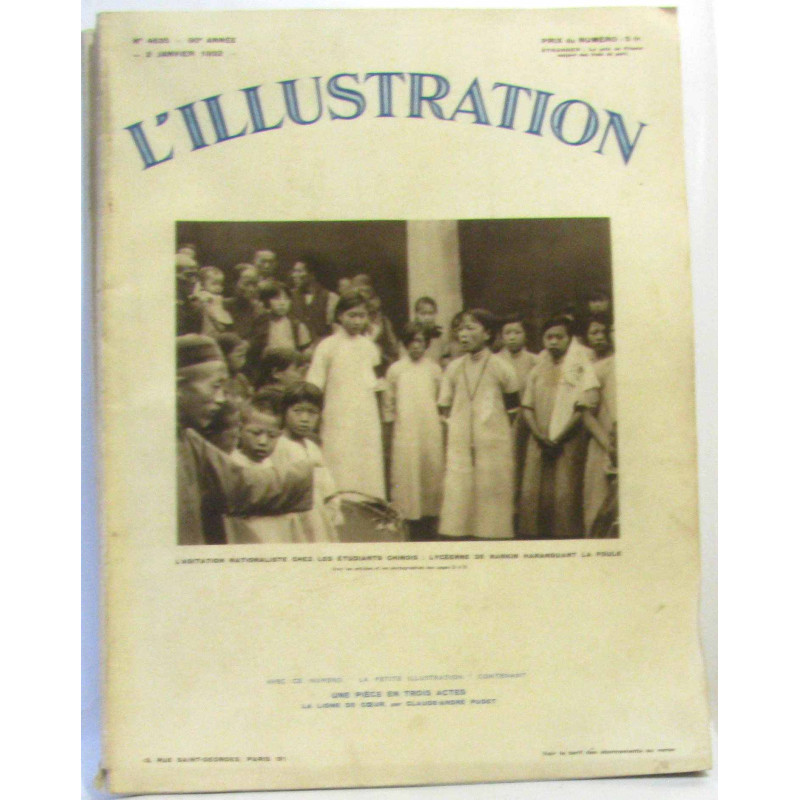 L'illustration 90e année (1932) 4 numéros non consécutifs (n°4635...