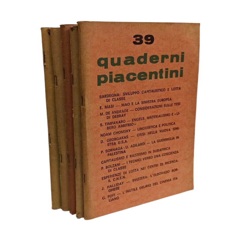 Quaderni piacentini n°39-40-41-42-43 --- 5 volumes édités entre...