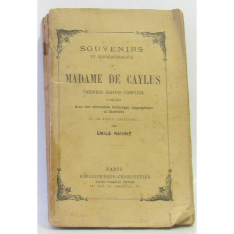 Souvenirs et correspondance