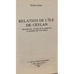 Relation de l'île de Ceylan