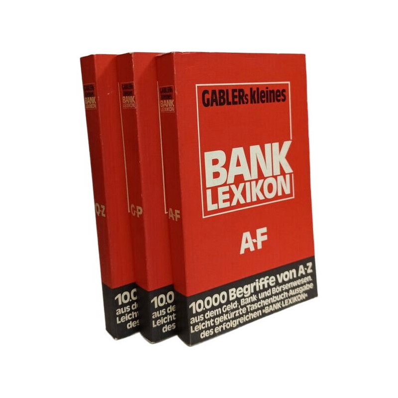 Gablers Kleines Banklexikon A-F + G-P + Q-Z --- 3 volumes