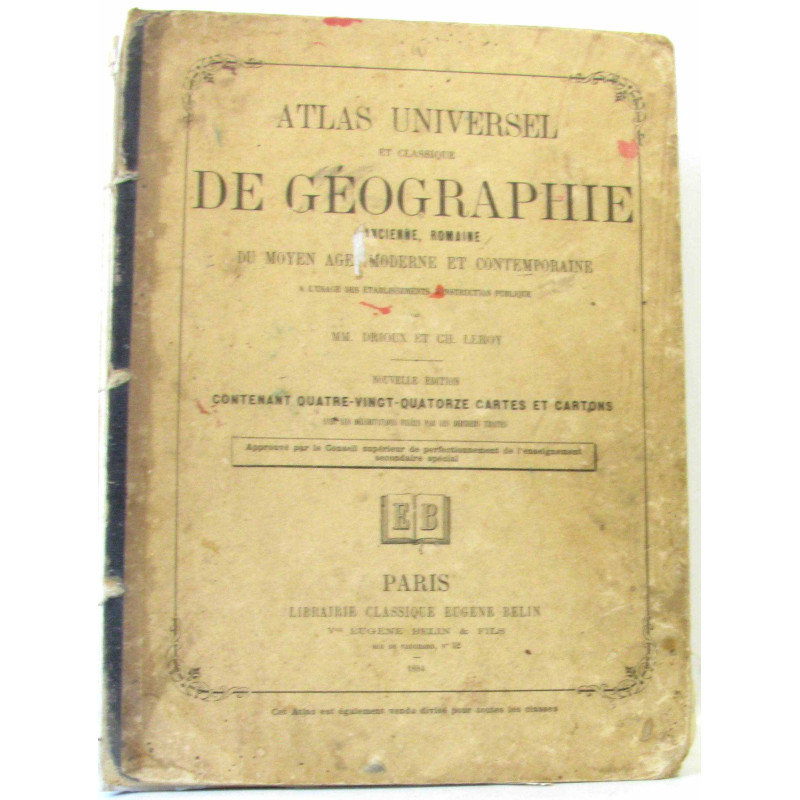 Atlas universel et classique de geographie ancienne romaine du...