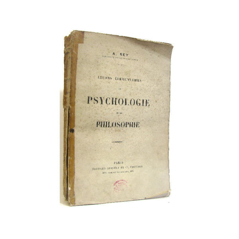 Leçons élémentaires de psychologie et de philosophie
