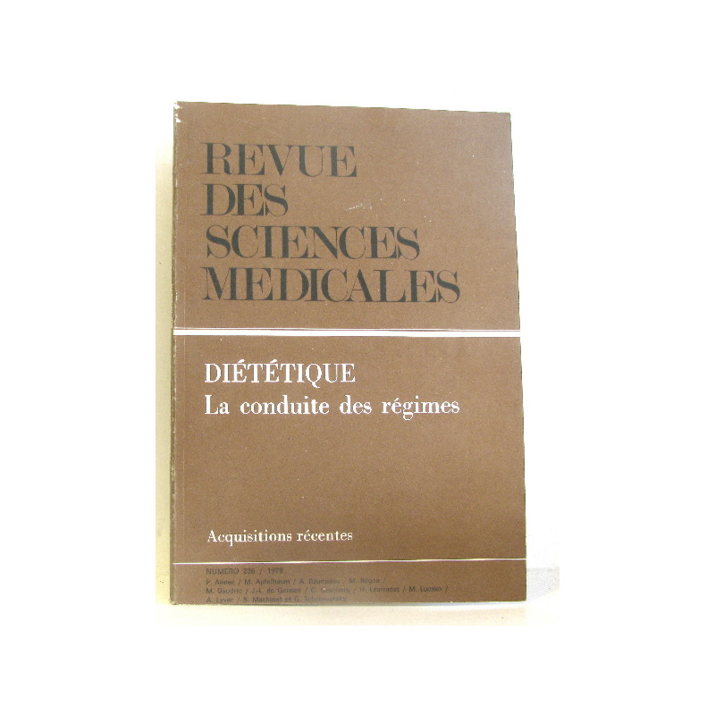 Revue des sciences médicales. Diététique la conduite des régimes....