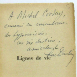 Lignes de vie (avec hommage de l'auteur)