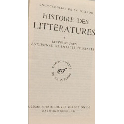 Histoire des littératures 1