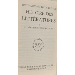 Histoire des littératures 1