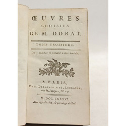 Oeuvres choisies de M. Dorat - TOME TROISIEME