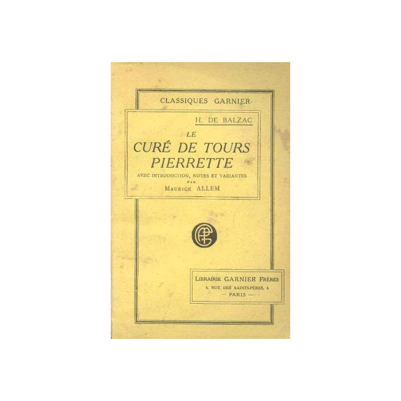Le curé de Tours Pierrette