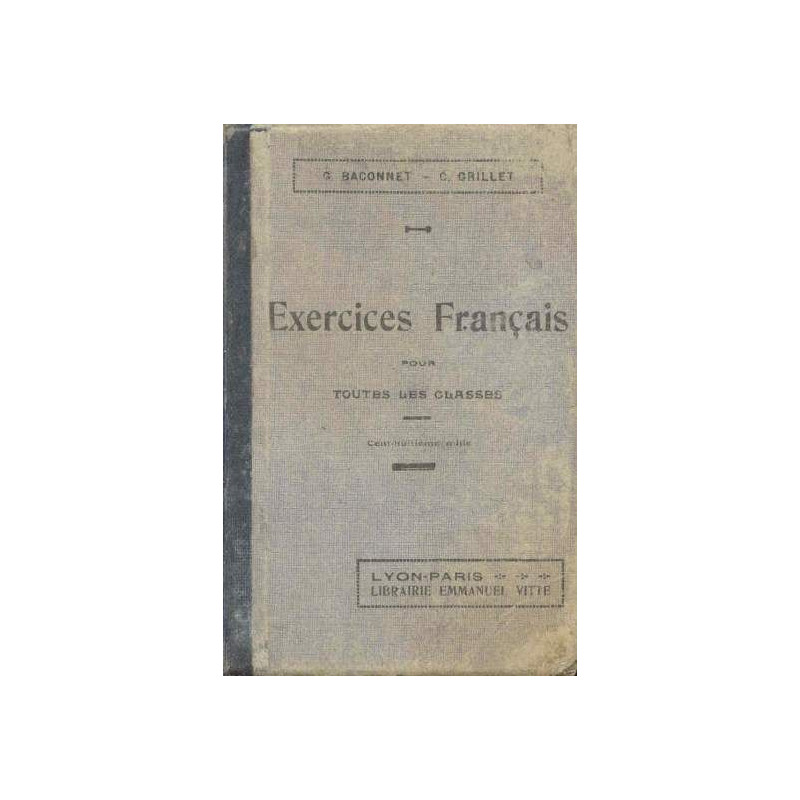 Exercices français pour toutes les classes enseignement secondaire