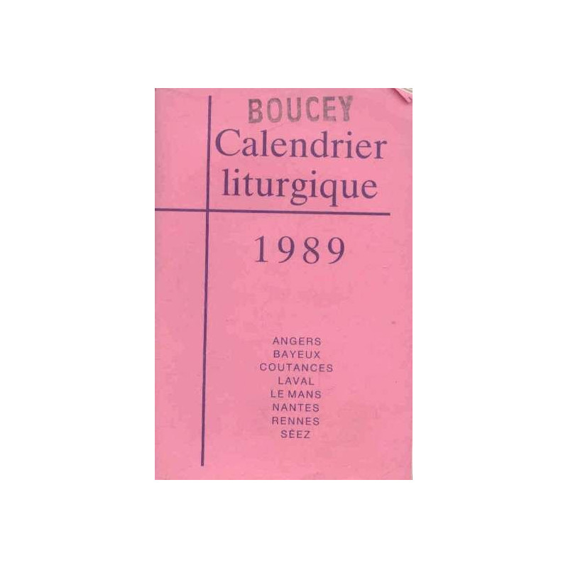 Calendrier lithurgique 1989 Dimanche Année C jusqu'à l'Avent,...