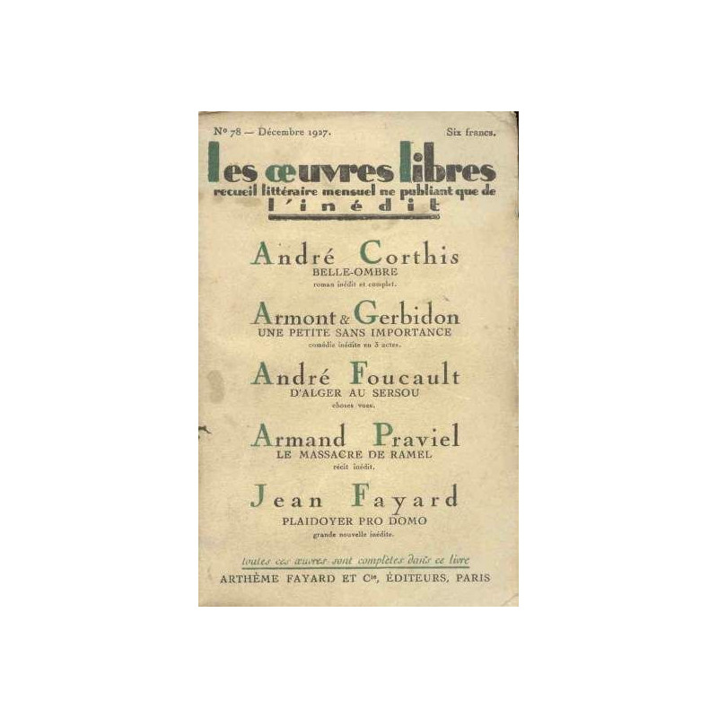 Les oeuvres libres n°78