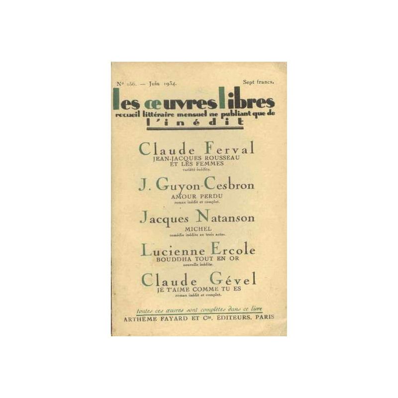 Les oeuvres libres n°156