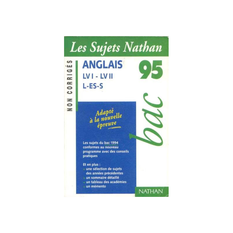 BAC 94-95 ANGLAIS L-ES-S Non corrigés