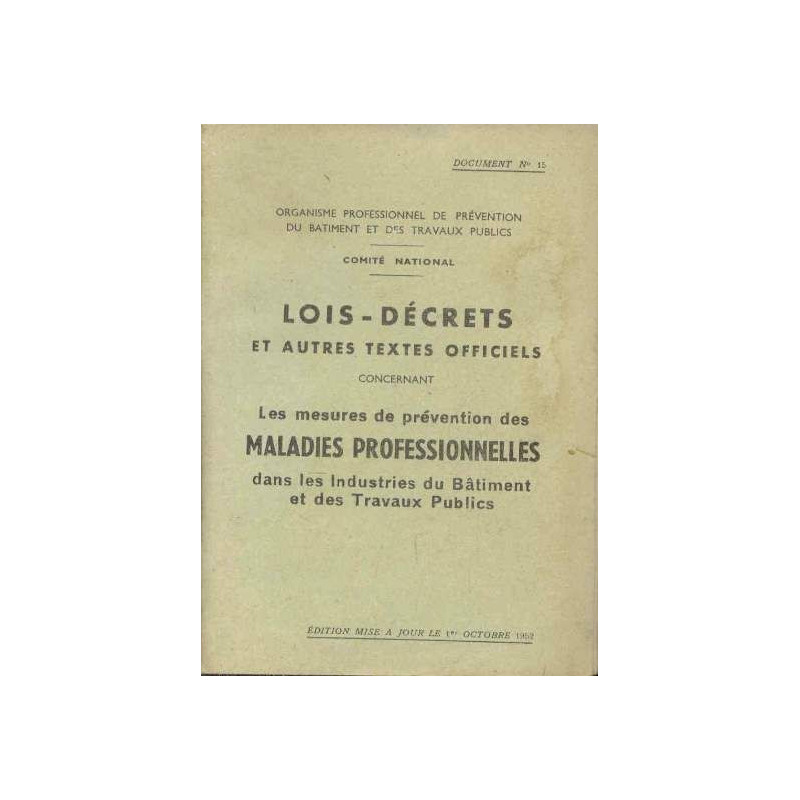 Lois-decrets et autres textes officiels concerant les mesures de...