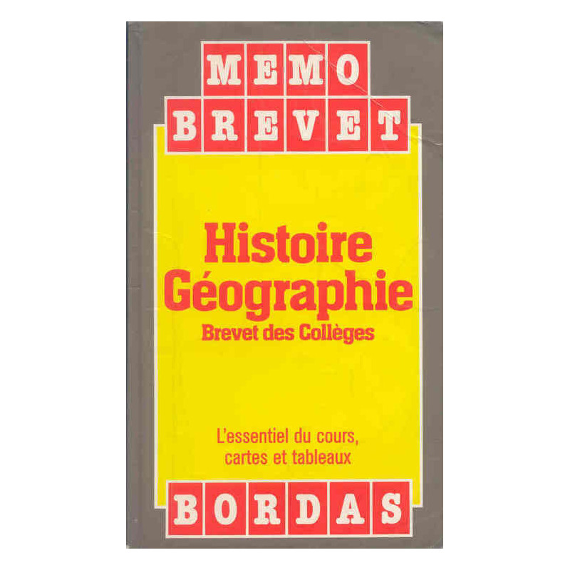 Histoire géographie - Nouveau programme en vigueur à partir de...