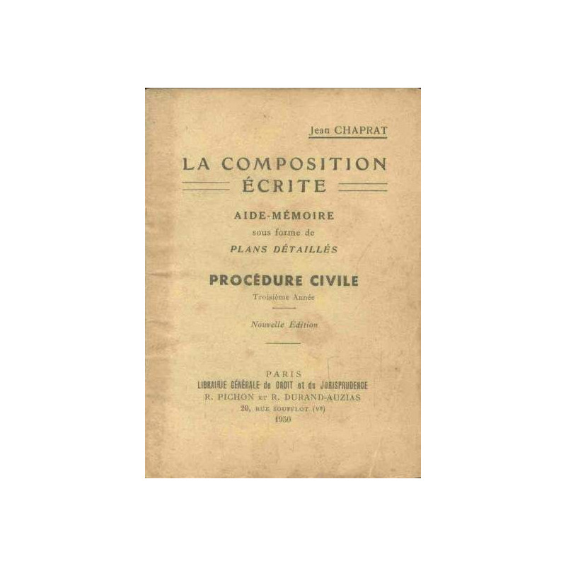 La composition écrite aide mémoire sous forme de plans détaillés -...