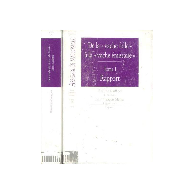 De la vache folle à la vache émissaire 2 volumes