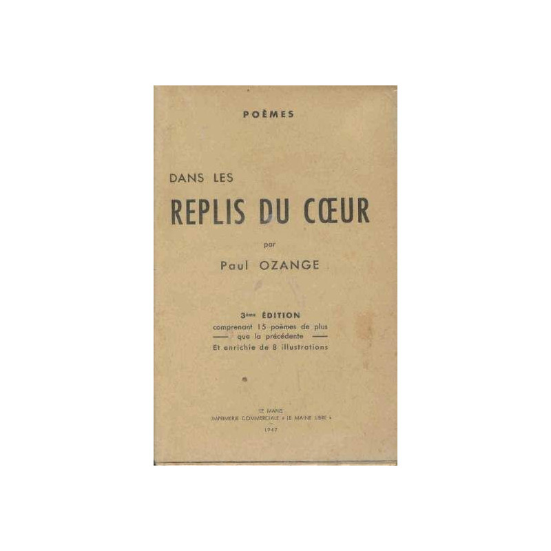 Dans les replis du coeur. poèmes