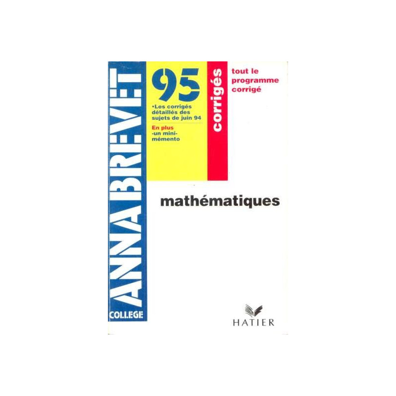 MATHEMATIQUES CORRIGES 95