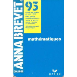 Annabrevet sujet 93 mathematiques
