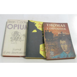 Lot de 3 livres Thomas l'imposteur - les parents terribles - opium