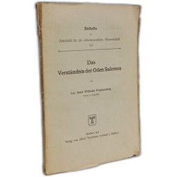 Das Verständnis der Oden Salomos