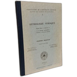 Anthologie syriaque - première sélection