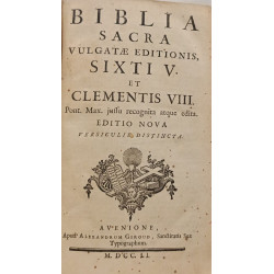 Biblia Sacra Vulgatæ Editionis Sixti V. et Clementis VIII. Pont....