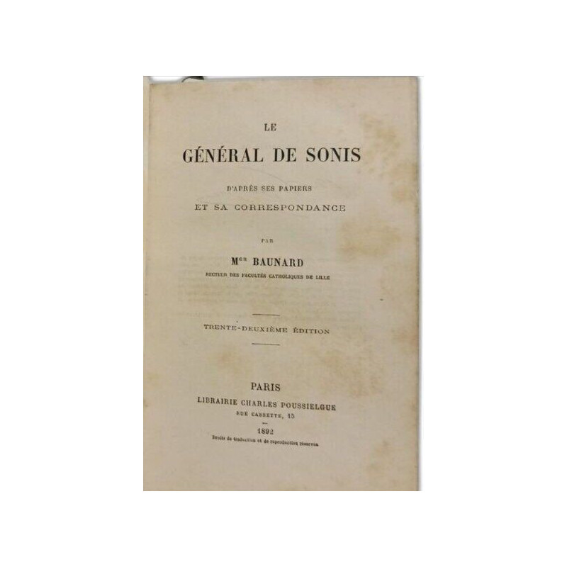Le Général de Sonis d'après ses papiers et sa correspondance